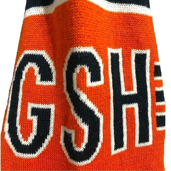 NFL Vintage Chunky Big Logo 1920 CHICAGO BEARS Knit Hoodie Size Large Gorpcore - Picture 4 of 10